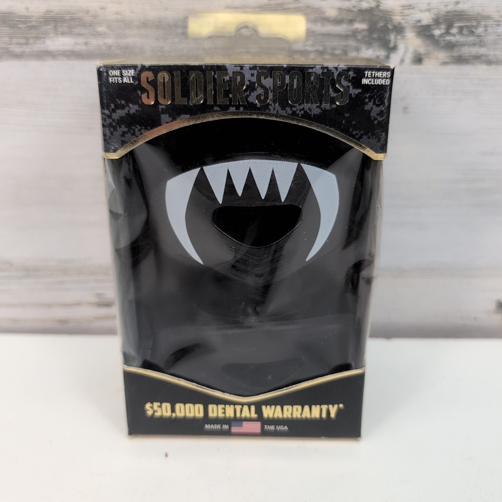 Soldier Sports Elite Air Lip Protector, Black, One Size Fits All Made in USA